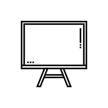 Sınıf ve Öğretmenlik Projeleri Minimalist Chalkboard Vektör İllüstrasyonu