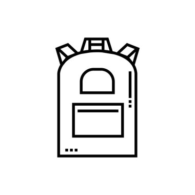 Sınıf ve Çalışma Teması İçin Okul Sırt Çantası İllüstrasyonu