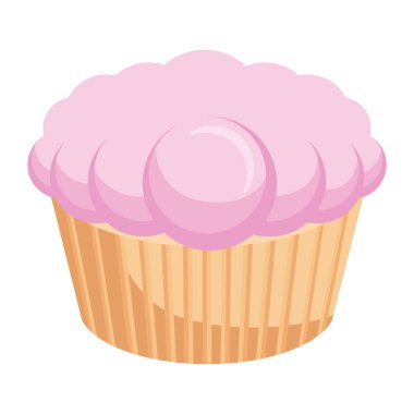 Düz Biçim Tatlı Kek Vektörü