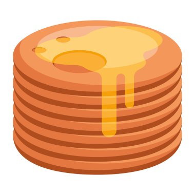 Lezzetli Gözleme Yığını Düz Tasarımı