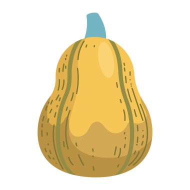 Şirin Sonbahar Balkabağı Vektör Tasarımı