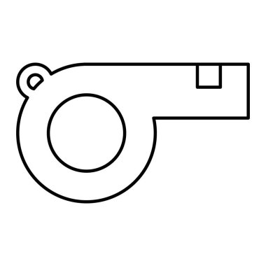 Futbol Islığının Asgari Vektör İllüstrasyonu