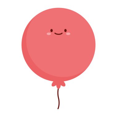 Renkli balonlar Mutlu karakter tasarımı