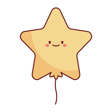 Renkli balonlar Mutlu karakter tasarımı