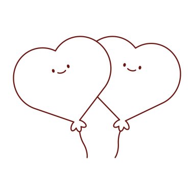 Renkli balonlar Mutlu karakter tasarımı