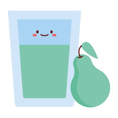 Healthy Green Vegan Juice Illustration