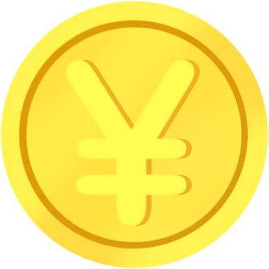  Bozuk para yuan.png Altın para yığınının üzerinde yen işareti var.