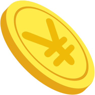 Altın para yuan bedide Illustration üzerinde yen işareti olan bir yığın altın para