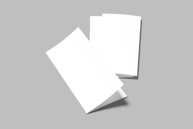 Üç katlı broşür. Boş model.