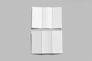 Üç katlı broşür. Boş model.