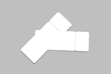 Tasarım veya tasarım sunumu için boş bilet. 3d resimleme