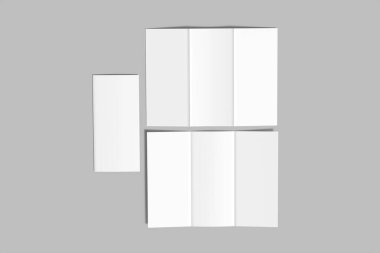 Üç katlı broşür, boş model.