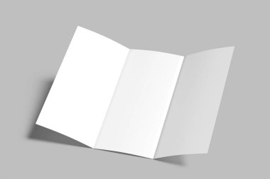 Üç katlı broşür, boş model.