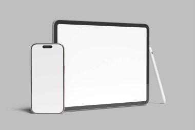 Tablet ve Telefon Boş Model Gerçekçiliği