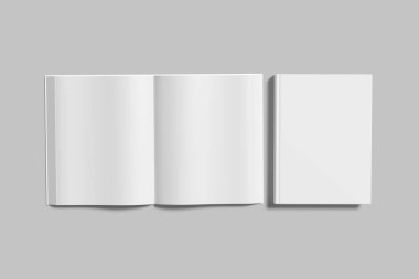 Hardcover Kitap Boş Model