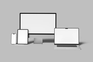 Çoklu aygıtlar karşıt web sitesi boş maketi