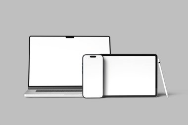 Çoklu aygıtlar karşıt web sitesi boş maketi