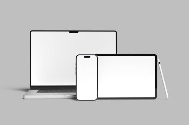 Çoklu aygıtlar karşıt web sitesi boş maketi