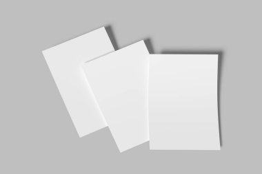 Gerçekçi A4 Flyer Boş Model