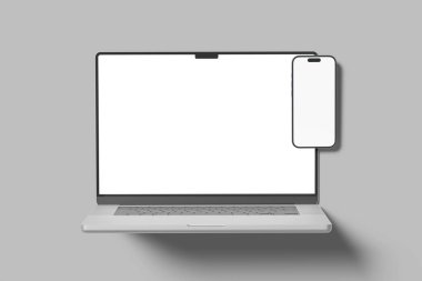 Laptop ve Telefon Ekranı Boş Model