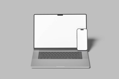 Laptop ve Telefon Ekranı Boş Model
