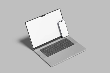 Laptop ve Telefon Ekranı Boş Model