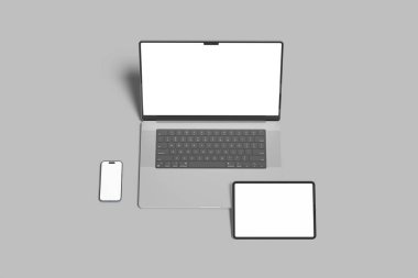 Laptop ekranı boş gerçekçi model