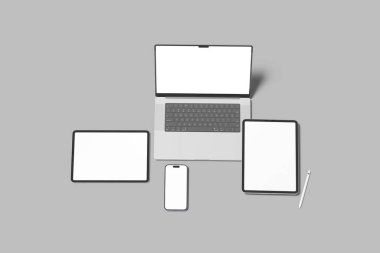 Laptop ekranı boş gerçekçi model