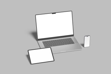 Laptop ekranı boş gerçekçi model