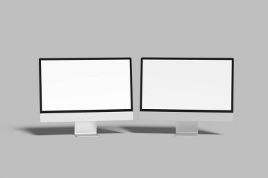 masaüstü monitörü boş ekran maketi