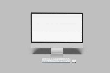 masaüstü monitörü boş ekran maketi