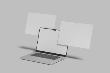 Laptop Ekran Web Sitesi Boş Model Yukarı