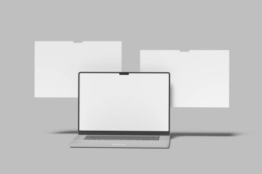 Laptop Ekran Web Sitesi Boş Model Yukarı