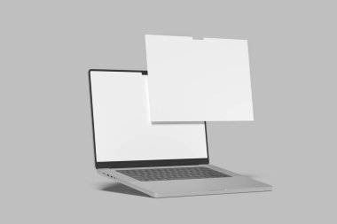 Laptop Ekran Web Sitesi Boş Model Yukarı