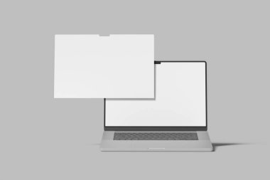 Laptop Ekran Web Sitesi Boş Model Yukarı