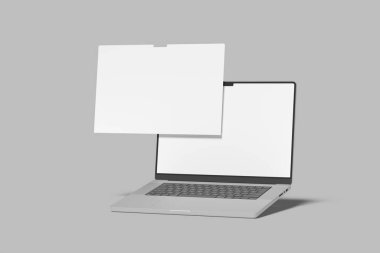 Laptop Ekran Web Sitesi Boş Model Yukarı