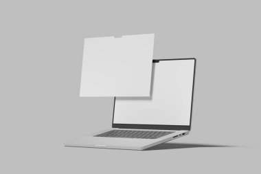 Laptop Ekran Web Sitesi Boş Model Yukarı