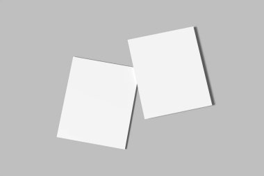 Boş polaroid fotoğraf çerçevesi yumuşak gölgeler ve selobant beyaz kağıt arkaplan üzerinde izole grafik tasarımcılar sunumlar, portföyler için şablon olarak