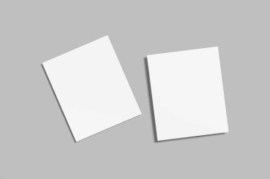 Boş polaroid fotoğraf çerçevesi yumuşak gölgeler ve selobant beyaz kağıt arkaplan üzerinde izole grafik tasarımcılar sunumlar, portföyler için şablon olarak