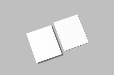 Boş polaroid fotoğraf çerçevesi yumuşak gölgeler ve selobant beyaz kağıt arkaplan üzerinde izole grafik tasarımcılar sunumlar, portföyler için şablon olarak