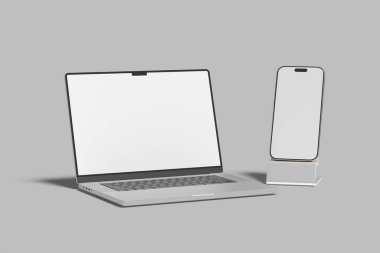 akıllı telefon ve laptop boş model