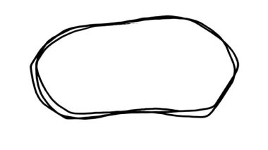 Doodle oval çerçevesi. Oval karalama canlandırması.