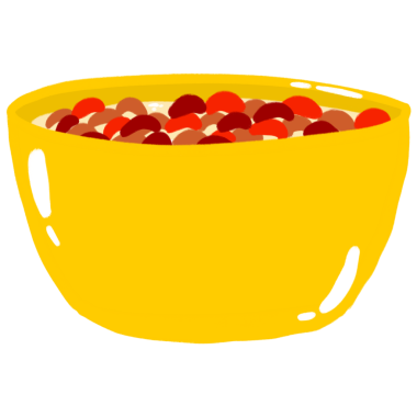 Kahvaltı menüsü için sarı kâsede sütlü mısır gevreği okul temalı tasarım öğesine geri döndü..