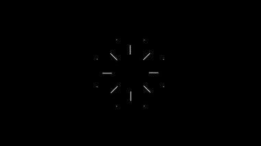 Fx çizgi filminde çizgi film elemanı, siyah arka planda daire patlaması. Çember Patlama Hareketi Efektleri, çizgi, parlaklık, patlama. Açıklayıcı video için şablon ögeleri