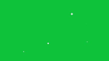 Parıldayan ışıklar parıldayan yıldızlar parlayan animasyon parıldayan yıldız parıltısı, beyaz çizgi film, düz, vektör, karalama tarzı yıldızlar yanıp sönen yeşil ekran arka planında parıltı, gece gökyüzü.
