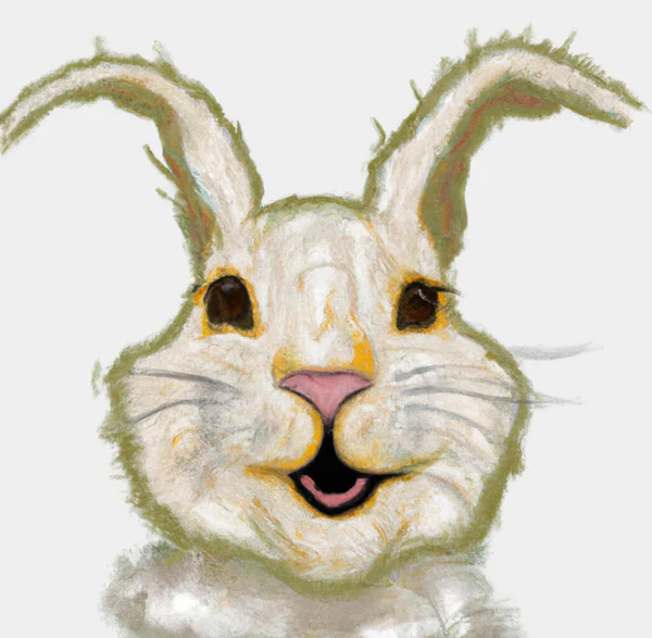 illustration funny bunny face 