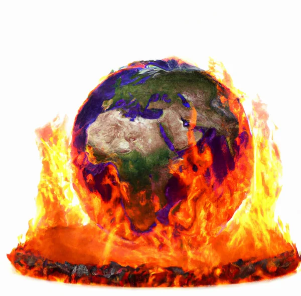 illustration burning earth image 