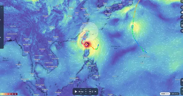 01 / 10 / 2024: Canlı uydu kullanıcısı Tayvan yakınlarındaki Typhoon Julian 'a yaklaşıyor