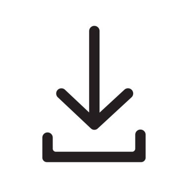 Simge indir. İndirme düğmesi Koleksiyonu. Dosya simgeleri vektörünü indir. Beyaz arkaplanda basit indirme simgesi izole edildi. Ok indirme simgesi. Vektör illüstrasyonu.