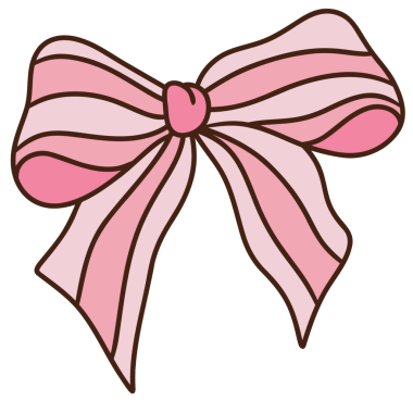 Sevgililer Günü pembe fiyonk çizgisi